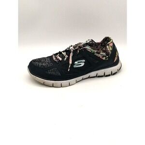 Skechers Womens Sneaker Black 8.5 Relaxed Fit Walking Shoes‎ Memory Foam 12133